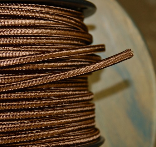 Cable eléctrico de 2 cables cubierto de tela de 25' - lámparas de tela de estilo vintage, ventiladores, EE. UU. - Imagen 7 de 21