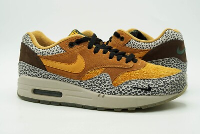 NIKE AIR MAX 1 PRM USED SIZE 8 ATMOS SAFARI FLAX KUMQUAT CHESTNUT