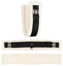 Equinate Sattelgurt Winslow Kurzgurt synthetisches Lammfell 30 - 80cm Bauchgurt