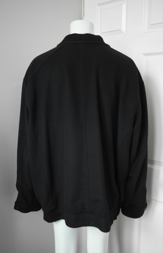 TORRAS black perforated leather reversible jacket wool cashmere big size 72 6XL - Picture 14 of 19