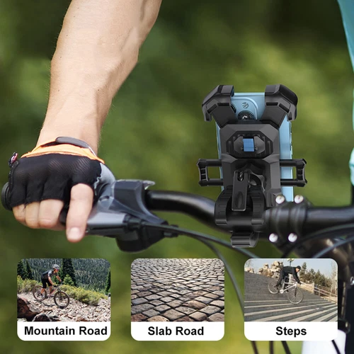 Motorcycle Phone Mount Auto Lock 100mph Military Anti-Shake Bike Phone Holder US - Picture 6 of 13