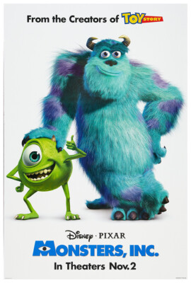 Monsters Inc - 2001 - Pixar - Disney - Movie Poster - US Release