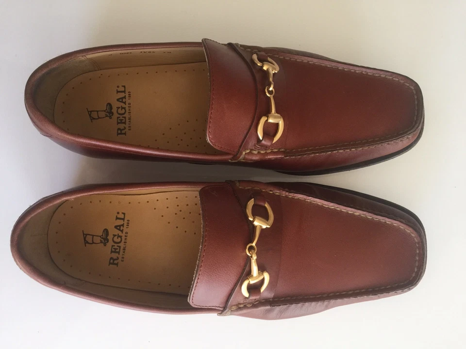 Zapatos de cuero marrón Regal para hombre talla 9,5 de EE. UU. Foto 4 de 4