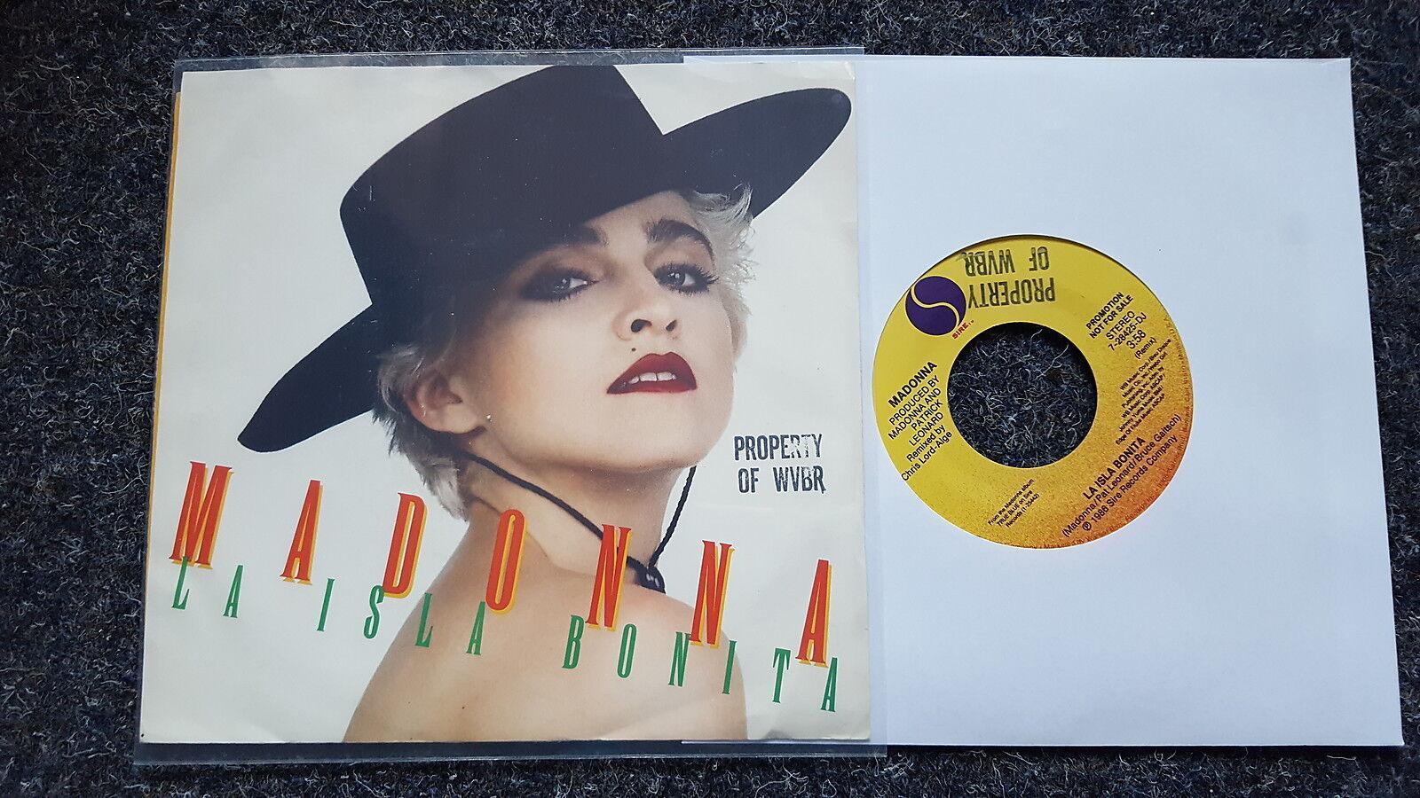 7"" Single Vinyl Madonna - La isla bonita US RADIO COPY