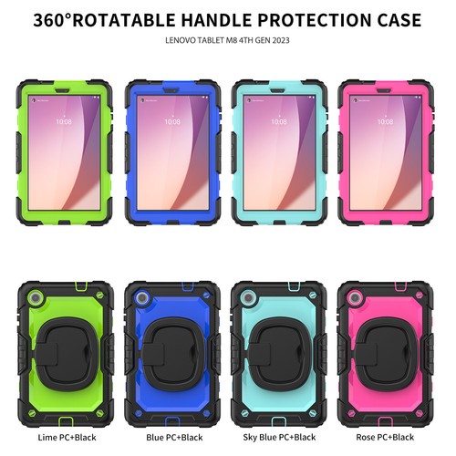 For Lenovo Tab M8 4th Gen Case Kids Shockproof Stand Cover With Shoulder Strap - Picture 2 of 26