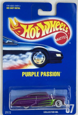1990 Hot Wheels Blue Card Main Line Purple Passion WW BW Wheels Collector #87