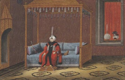high quality oil painting handpainted on canvas ''Sultan Mahmud II enthroned''