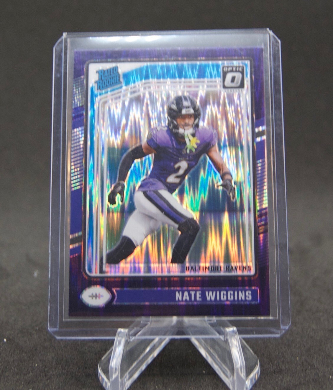 2024 Donruss Optic - Rated Rookie Nate Wiggins #281 Purple Shock