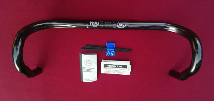 3T Prima 220 Rennrad Lenker, titan-Finish, 46cm, made in Italy, NEU, NOS, Retro - Bild 2 von 2