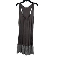LAMade Brown Knit Tank Dress Knit with Sweater Bottom Trim Small