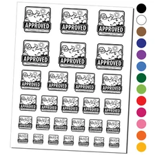 Seal of Approval Approved Recognition Teacher Temporary Tattoo Set