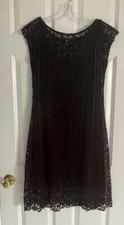 Vintage Y2K Crochet Dress Medium Boho Brown Festival Forest Fairy Romantic USA