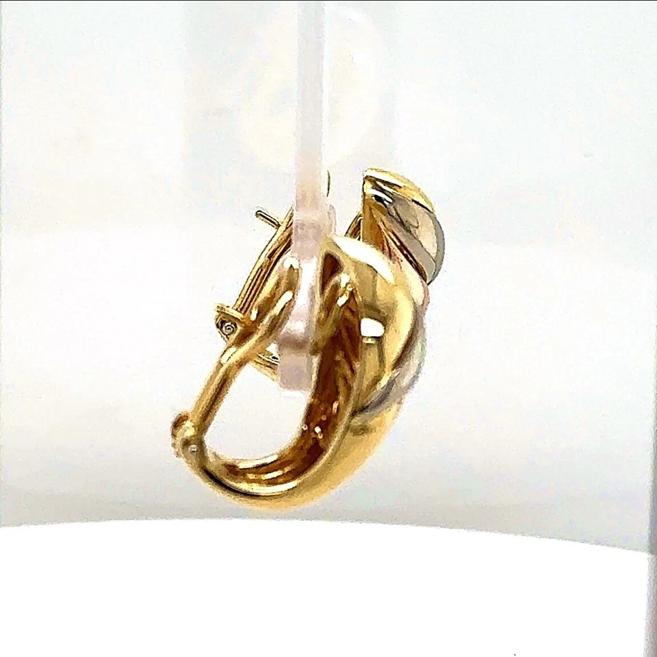 Wempe Ohrringe 18Karat (750) Gold Tricolor Clip-Stecker - Bild 3 von 4