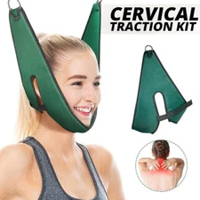 Cervical Neck Traction Device Collar Brace Neck Stretcher Pain Relief Home Over 