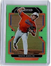 2022 Prizm Draft Picks Lime Green Refractor Mack Anglin 44/75 (B24) Royals