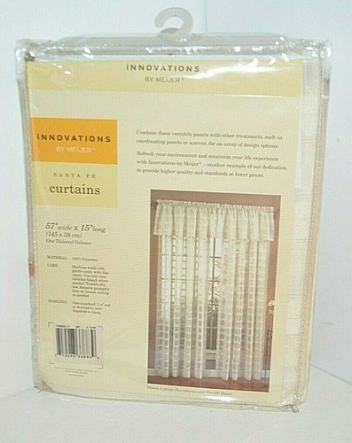 U PICK Valance by INNOVATIONS Ivory or Sage Green Santa Fe 57" x 15" Polyester - Picture 6 of 9