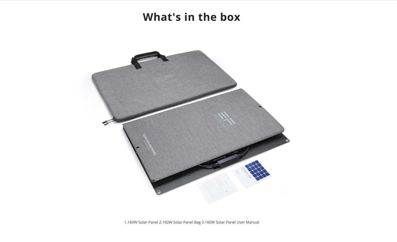 ECOFLOW 160 WATT Solar Panel Portable Foldable Briefcase ADJUSTABLE KICKSTAND