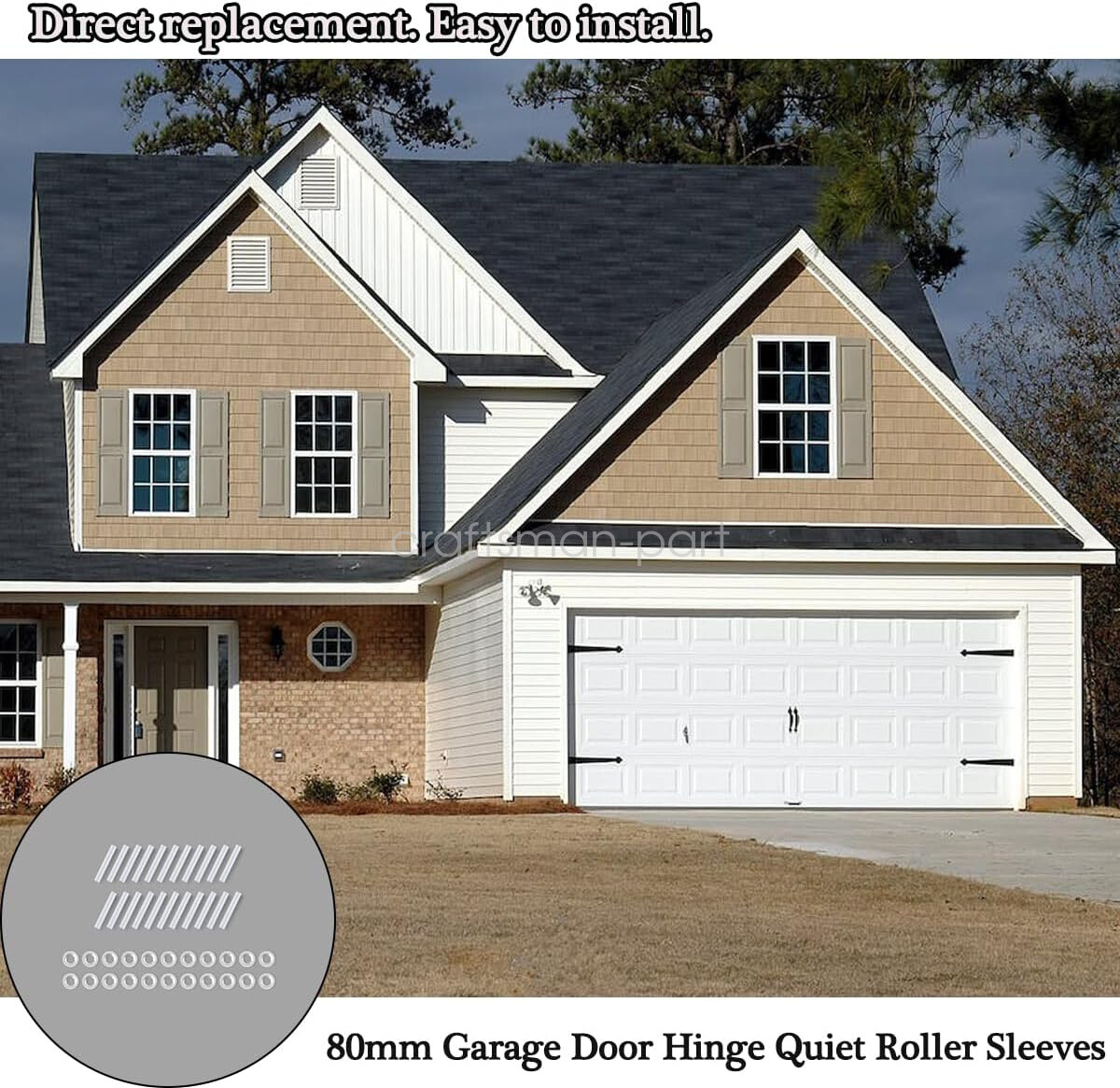 GARAGE DOOR HINGE QUIET ROLLER SLEEVES QUANTITY OF 22 ( ID11MM,OD12MM