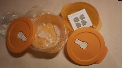 Tupperware 2 mal MICRO TUP je 600ml in orange Mikrowellenbehälter