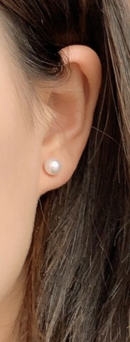 Quality 6mm Platinum Silver Plated Natural Shell Pearl Earrings Studs Xmas Gift - Picture 2 of 2