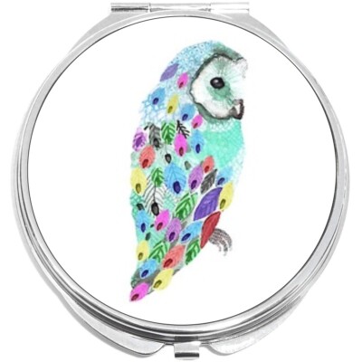 Rainbow Owl Compact with Mirrors - Perfect for your Pocket or Purse