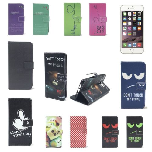 Mobile phone bag for Apple iPhone 6 / 6S plus cover case protection case motif wallet - Picture 1 of 25