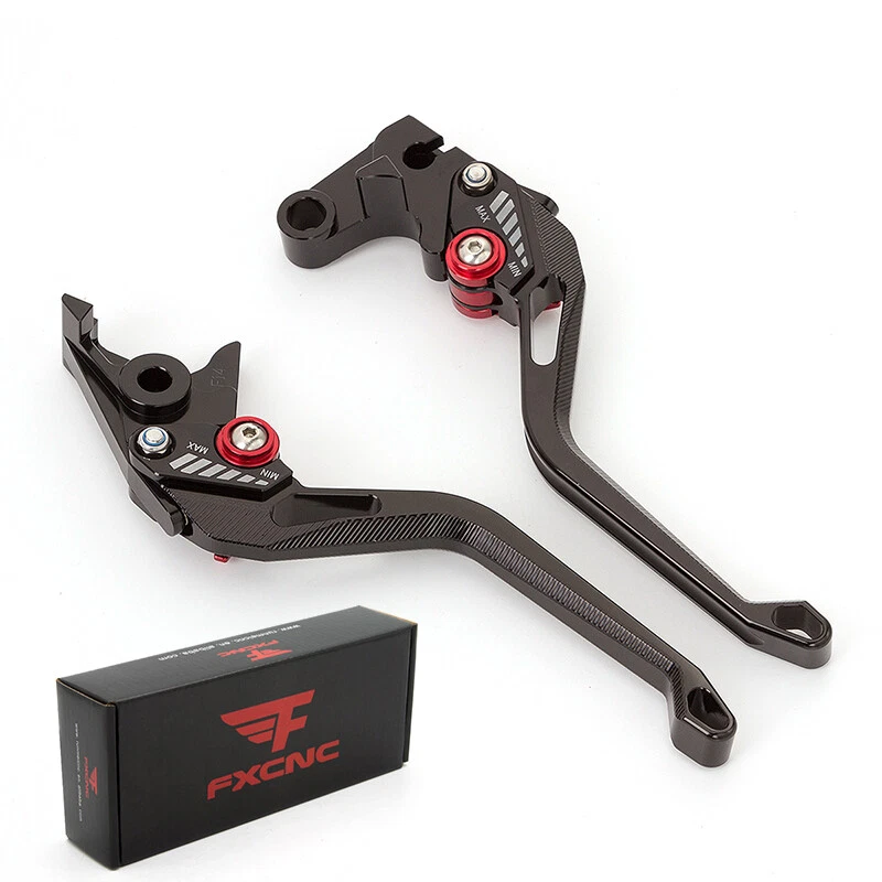 PARA Suzuki GSXR750 11-2020 GSXR1000 09-20 Negro Palancas de embrague de freno con empuñaduras Foto 3 de 4