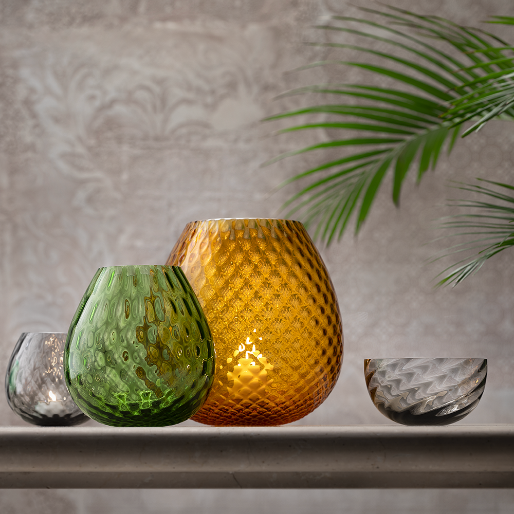 Nason Moretti Murano - Macramè XL - Verde Soraya - Vase/Shade H