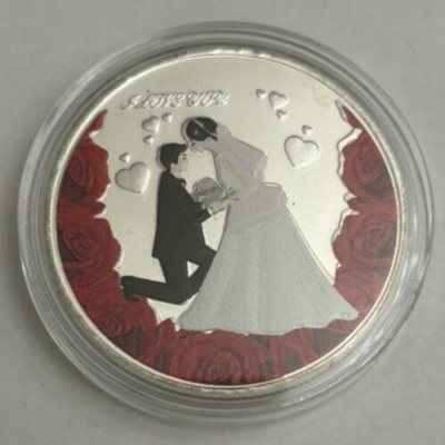   Pièce ''Célébration de l'Amour'' - Mariage & Romance Argentée  