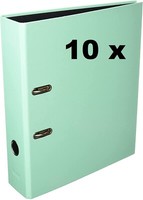 Falken 10Er Pack Pastellcolor Ordner Made In Germany 8 Cm Breit A4 Minz-GrüN
