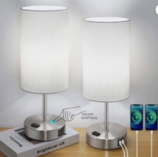  NEW  Two Table Lamps with touch control