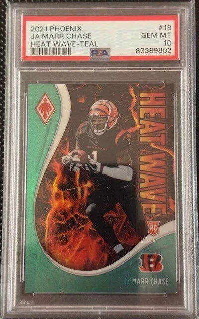 JaMarr Chase Panini Phoenix Heat Wave #18 Teal