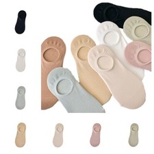 8 Pairs Women Cotton No Show Socks Invisible Anti Slip Breathable Boat Socks