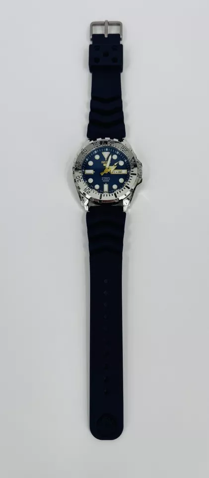 Reloj deportivo Seiko 5 automático enchapado en iones azules para hombre 4R36 - 03N2 R2 PROBADO Foto 2 de 4