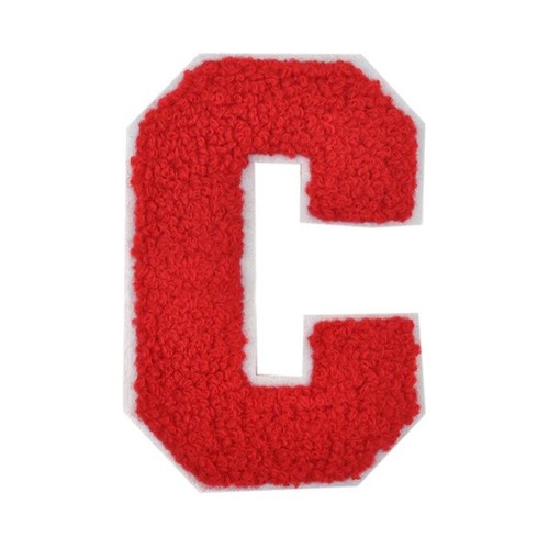 6" Red Varsity Alphabet Letters Chenille Iron-on Patch - Picture 4 of 27