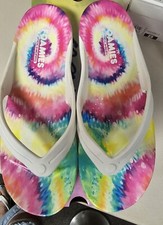 Skechers Foamies Bay Breeze Womens Flip Flops Sandals Tie Dye White Size 8