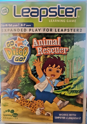 Leap Frog Leapster 2  Game GO DIEGO GO Animal Rescuer Expanded play