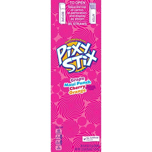 Pixy Stix Süßigkeiten gefüllte lustige Strohhalme 0,42 Unzen 85er-Pack - Bild 7 von 12