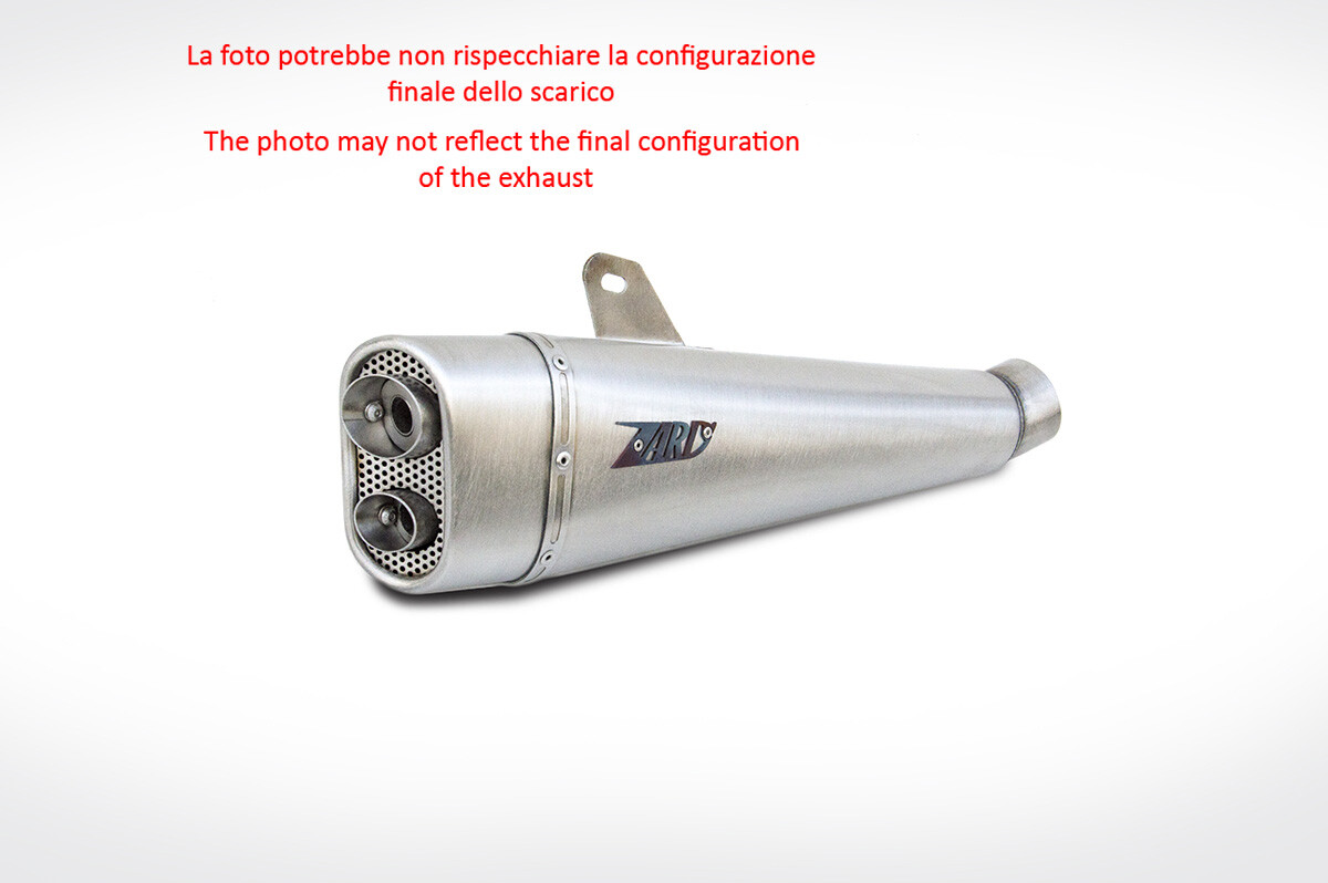EXHAUST ZARD SHORT INJECTION LOW STEEL BLACK APPROVED TRIUMPH