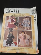 McCall's Betsy McCall Doll Clothes Pattern 7934 18"