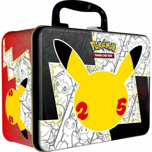 Pokemon 25th Anniversary Celebrations Treasure Chest Lunch Box Tin Empty Ebay