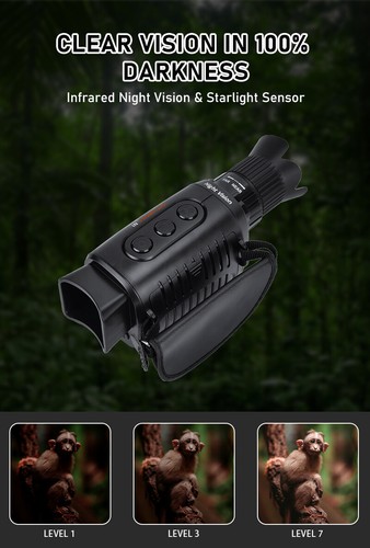 5X Digital 1080p Night Vision Monocular 850nm Infrared Telescope for Outdoors - Picture 5 of 9
