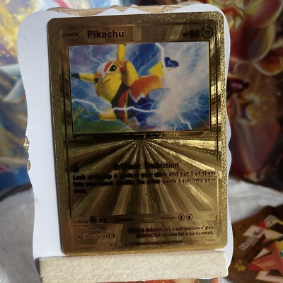 ホロカード ピカチュウ HP90 Pikachu Brilliant Deduction Gold Foil 🔥Fan Art🔥 Hp90 New Design