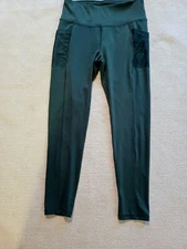 Ebb & Flow Women Green Activewear Yoga Pants Size Medium