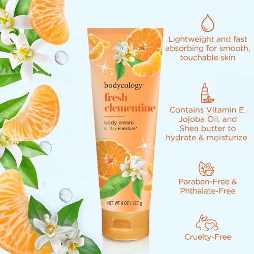 ✨ Bodycology Fresh Clementine Moisturizing Body Cream 8oz Citrus Refreshing Hydr - Bild 4 von 7