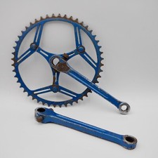 Guarnitura singola vintage anni '50, 3/32" Gnutti acciaio cottered, 48T, 170mm