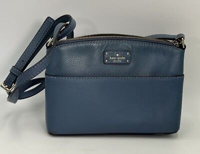 Kate Spade Millie Grove Street Crossbody Leather Handbag Light Blue