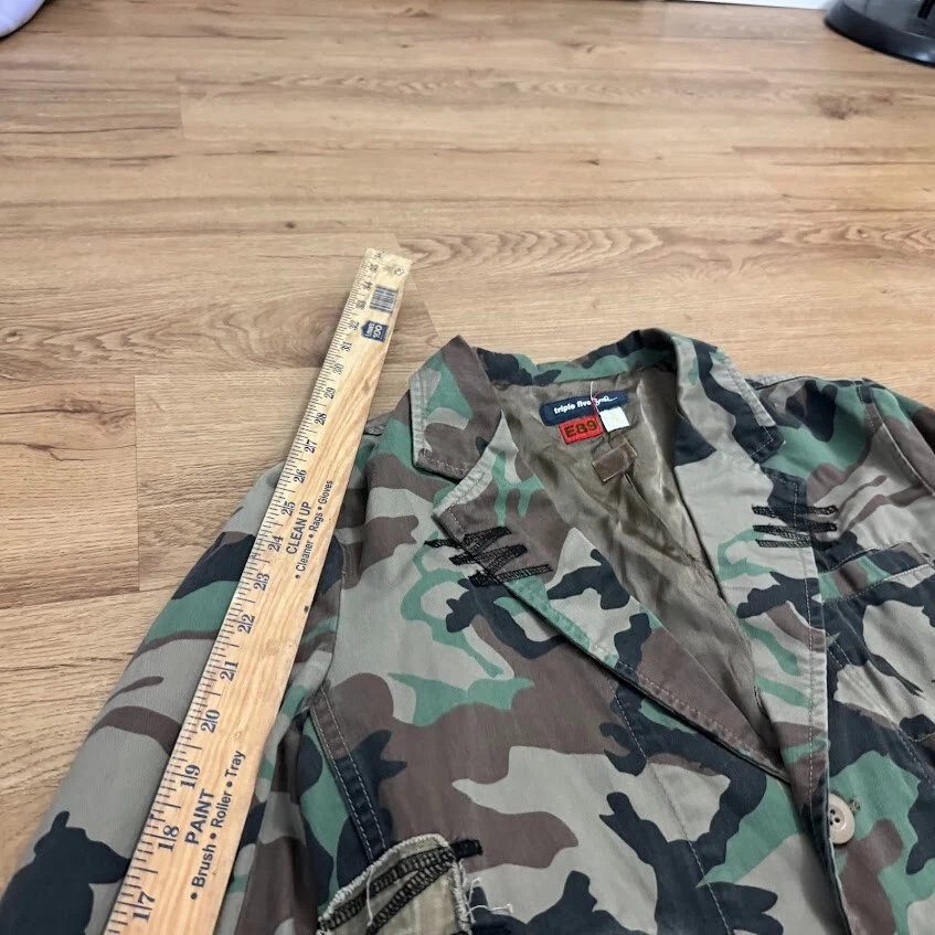 Chaqueta de Colección Triple Five Soul Para Hombre Pequeña Camuflada Blazer Abrigo Deportivo Foto 3 de 4