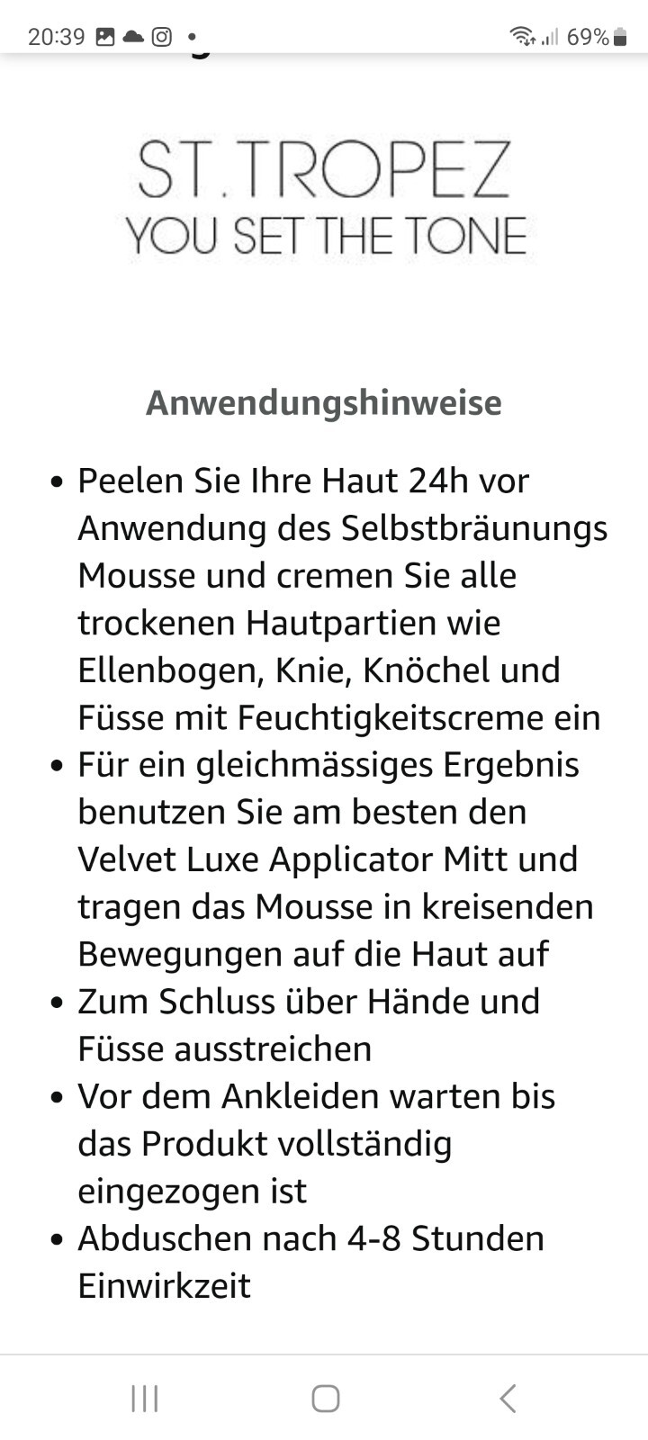 ST. TROPEZ SELF TAN CLASSIC BRONZING MOUSSE SELBSTBRÄUNER 240 ML eBay