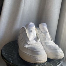 Nike Air Force 1 White Size 6Y GS Pre-Owned Unisex No Laces Classic AF1 Sneaker